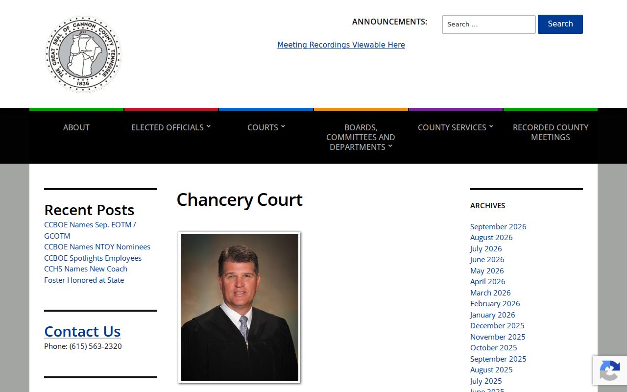 Cannon County warrant search: Clerk and Master public office information