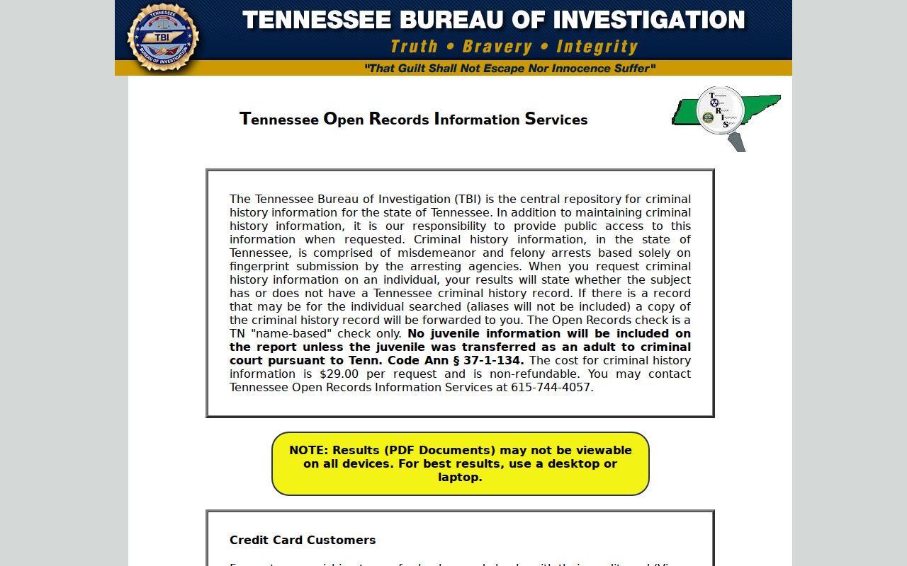 Cannon County traffic warrant records: TBI criminal-history product and limits